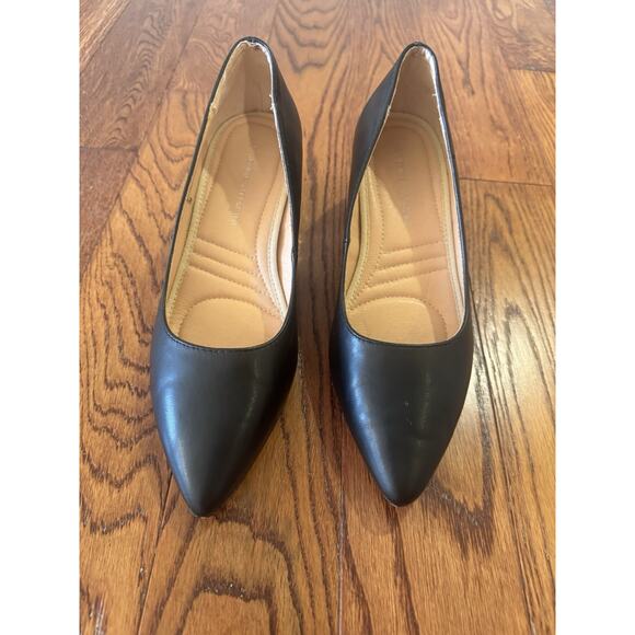 Adrienne Vittadini Flori Metallic Heel Pumps Womens 7 Black Metallic Block Heel - Picture 10 of 16